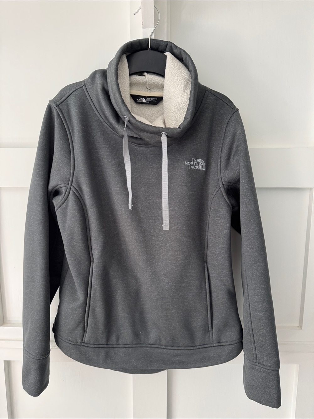 The North Face Women's Gray Sherpa Funnel Neck Pullover